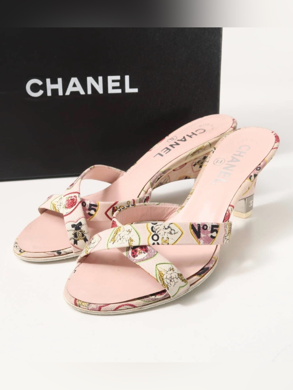 Chanel 2006 Valentine Mule Sandals / EU 37 1/2 / Super Rare Vintage